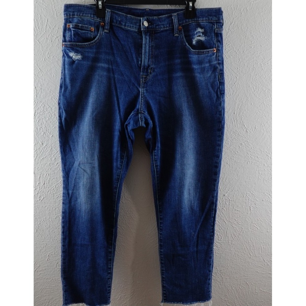 Gap Blue Dark Mid-Rise Girlfriend Denim Jeans Women's 32/14R